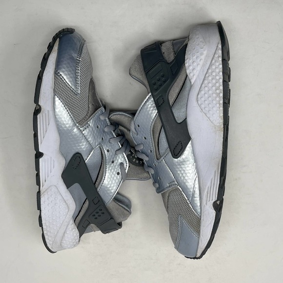 Nike Air Huarache Run Trainers Grey/Silver/White Womens 8 S1131-700 - Picture 8 of 11
